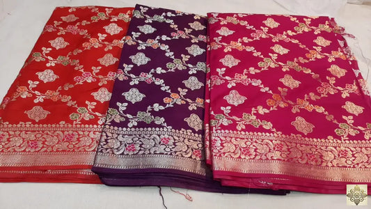 Moonga Silk Saree (Jaal) Saree