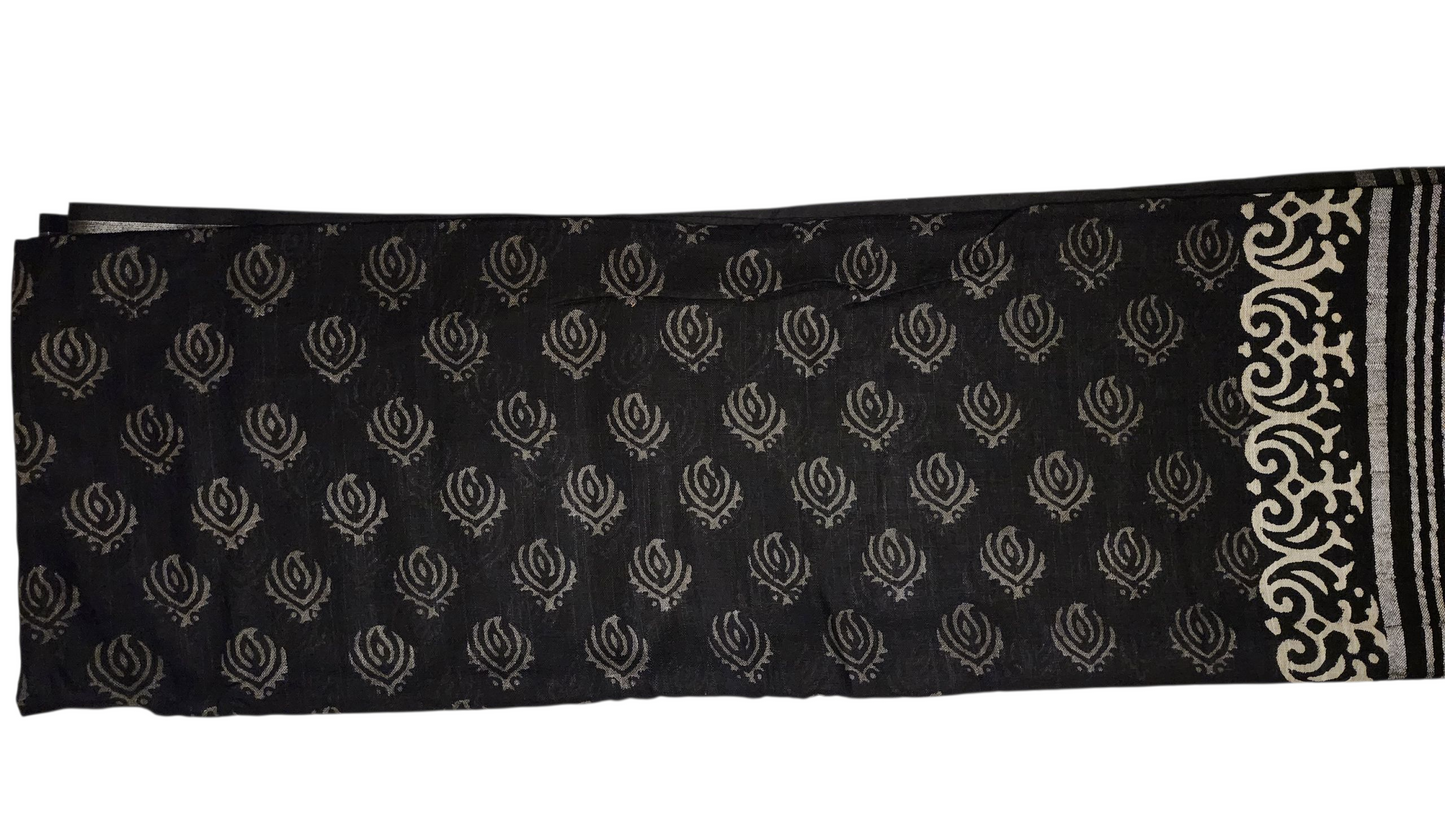 Linen Black saree